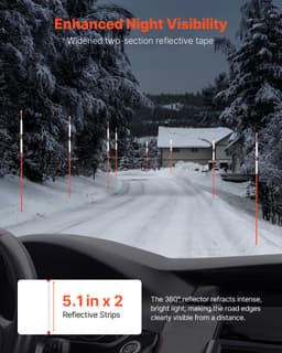 20 ks reflexních značek pro příjezd, průměr 5/16 palce, 58 palců, reflexní tyče na sníh - miniatura 7