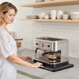 Posuvná podložka pro spotřebiče 10,5 x 13 palců, posuvná přihrádka pro kávovar, černá - miniatura 1