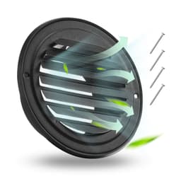 97 mm kulatý kryt stěnového ventilačního otvoru z nerezové oceli, 2 ks, černý - miniatura 2