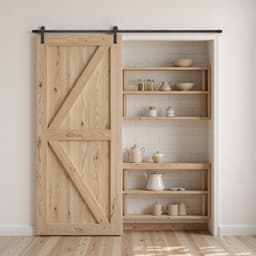 Sada kování pro posuvné „barn door“ 10 FT pro jednokřídlé posuvné dveře ve tvaru I - miniatura 1