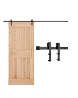 Sada kování pro posuvné „barn door“ 10 FT pro jednokřídlé posuvné dveře ve tvaru I - miniatura 2