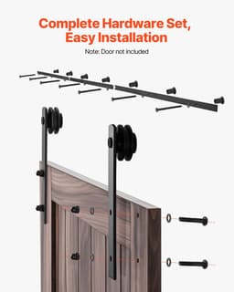 Sada kování pro posuvné „barn door“ 10 FT pro jednokřídlé posuvné dveře ve tvaru I - miniatura 9