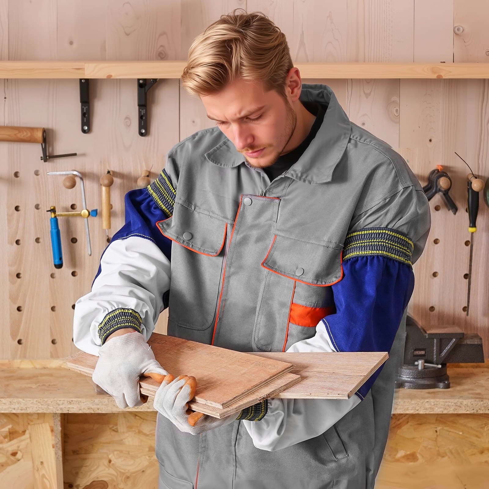Ohnivzdorné svařovací rukávy, odolné rukávy z ovčí kůže a nehořlavé bavlny