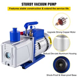 Dvoustupňové vakuové čerpadlo 10 CFM, čerpadlo pro chladivo 1 HP, pro klimatizaci, mražení potravin, opravy aut, vakuální odstraňování přebytečného tepla (VP280) - miniatura 7