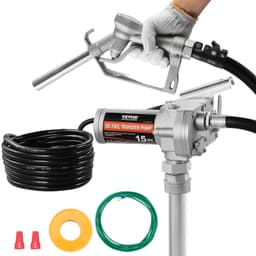 12 V čerpadlo pro přečerpávání paliva, 15 GPM, 1/5 HP, čerpadlo na naftu s automatickou palivovou tryskou - miniatura 12