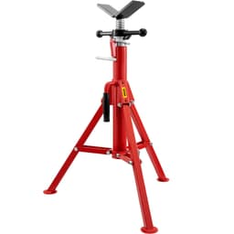 Stojan na trubky s V-hlavou pro průměry 0,3–30,5 cm, nastavitelná výška 71,1–132,1 cm, stojany na trubky s nosností 1133,9 kg, přenosné skládací stojany na trubky, tělo z uhlíkové oceli s vyšší pevností - miniatura 2