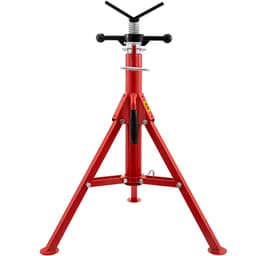Stojan na trubky s V-hlavou pro průměry 0,3–30,5 cm, nastavitelná výška 71,1–132,1 cm, stojany na trubky s nosností 1133,9 kg, přenosné skládací stojany na trubky, tělo z uhlíkové oceli s vyšší pevností - miniatura 3