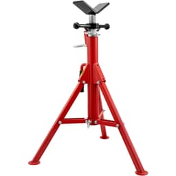 Stojan na trubky s V-hlavou pro průměry 0,3–30,5 cm, nastavitelná výška 71,1–132,1 cm, stojany na trubky s nosností 1133,9 kg, přenosné skládací stojany na trubky, tělo z uhlíkové oceli s vyšší pevností - miniatura 12