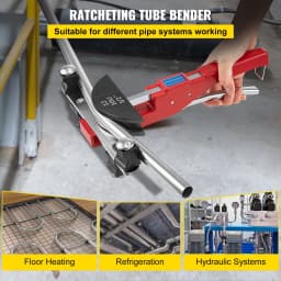 Sada ruční ohýbačky trubek 7 hlavic 1/4" až 7/8" Multifunkční ohýbačka trubek s ráčnou - miniatura 6