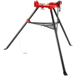 Řetězové svěrák s trojnožným stojanem | Rozsah pro trubky od 3,2 do 152 mm | Nosnost 600 kg | Přenosný stojan se skládacíma nohama a miskou na nářadí | Ideální pro instalatérské a potrubní práce - miniatura 5
