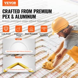 PEX-AL-PEX trubka, 200 m, průměr 16 mm, hliníko-plastová kompozitní trubka, kyslíková bariéra, PEX trubka pro podlahové vytápění, tloušťka 2 mm, instalace topení pro podlahové vytápění, vnitřní hliníková vrstva, PEX trubka - miniatura 3