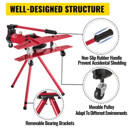 Ruční ohýbačka trubek Plumbers Tool 16T, ohýbačka trubek 1/2–2 palce, ohýbačka trubek Ø22 mm–Ø60 mm, ohýbačka Bender Tube Bender pro topení a potrubí - miniatura 9