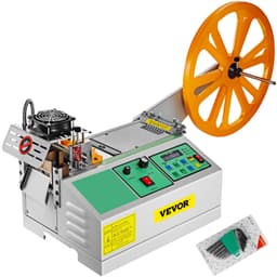 Automatický stroj na řezání pásek za studena, digitální stříhač pásek, šířka řezu 95 mm/3,7", pro plastové pásky, pásky na suchý zip a pružný zip - miniatura 2