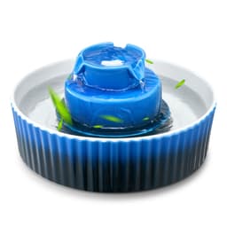 Keramická fontána pro kočky, Cupcake Pet 2,1 l, porcelánový dávkovač vody pro kočky s ultra tichým čerpadlem, 360° napájecí oblast a vícestupňový filtrační systém, pro kočky a psy (modrá) - miniatura 2
