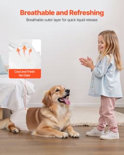 Jednorázové plenky pro psy, superabsorpční plenky pro feny, 360° těsné, s indikátorem vlhkosti, na říji, výcvik, inkontinence – velikost M, 96 ks (2 balení po 48 ks) - miniatura 8