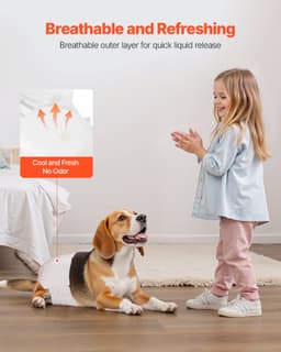 Jednorázové pleny pro feny, superabsorpční pleny pro feny, těsné 360°, s indikátorem vlhkosti, na říji, výcvik, inkontinence – velikost S, 144 ks (2 balení po 72 ks) - miniatura 8