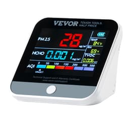 Mini monitor kvality vzduchu 8 v 1, profesionální měřič částic PM2,5 PM10 PM1,0, formaldehyd, teplota, vlhkost, TVOC, tester AQI pro vnitřní i venkovní použití, měřič kvality vzduchu s alarmovými prahovými hodnotami - miniatura 4