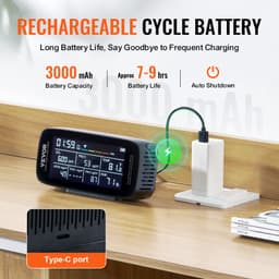 Monitor kvality vzduchu 9 v 1, CO2, teplota, vlhkost, formaldehyd, TVOC, tester AQI, profesionální měřič částic PM2,5, PM10, PM1,0 pro vnitřní i venkovní použití, měřič kvality vzduchu s alarmovými prahovými hodnotami - miniatura 10