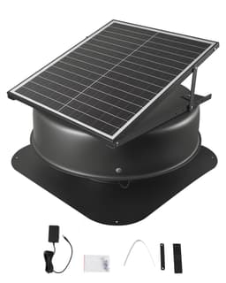 Odsavač na půdu, inteligentní solární střešní ventilátor 42 W s termostatem, dálkovým ovladačem, průtok vzduchu 2800 CFM, vestavěný bezkartáčový DC motor pro chlazení - miniatura 2