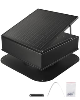 Střešní odsavač na půdu, inteligentní solární střešní ventilátor 35 W s automatickou regulací teploty, průtok vzduchu 2400 CFM, vestavěný bezkartáčový DC motor pro chlazení a odvlhčování, bez dálkového ovladače - miniatura 2