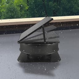 Odsavač na půdu, 50 W inteligentní solární střešní ventilátor s termostatem, dálkovým ovladačem, průtok vzduchu 3000 CFM, vestavěný detektor kouře s automatickým vypnutím pro chlazení a odvlhčování - miniatura 1