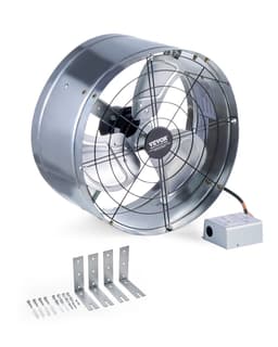 Střešní ventilátor, 15palcový střešní odsavač na půdu s nastavitelným termostatem a vnější sítí, domácí ventilátor o výkonu 1300 CFM, chladí do 1850 čtverečních stop, tichá ventilace střechy, garáže a dílny, pozinkovaná barva - miniatura 2