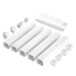 Miniaturní kryt rozdělovacího potrubí šířka 76,2 mm délka 3110 mm, dekorativní PVC kryt potrubní linky pro klimatizaci s 5 přímými kanály a kompletními komponenty, snadná montáž, lakovaný pro tepelná čerpadla, bílý - miniatura 12
