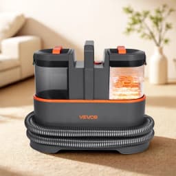 Stroj na čištění koberců, nádrž na čistou vodu 1,5 l a nádrž na špinavou vodu 0,8 l, přenosný šamponovací přístroj na čalounění, ruční extraktor pro nábytek 11,5 kPa, zařízení pro hluboké čištění skvrn a nečistot z koberců, pohovek a aut - miniatura 1