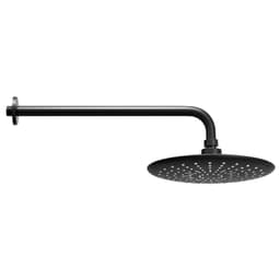 Sada sprchové baterie, sprchový systém s dešťovou hlavicí, kulatá hlavice o průměru 9'' (23 cm) a ruční sprchou, nástěnná vanová baterie s mosazným ventilem a dokončovací sadou, matná černá - miniatura 4