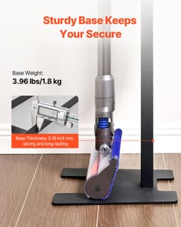 Stojan na vysavač, kompatibilní s vysavači Dyson V6, V7, V8, V10, V11, V15, stabilní držák na vysavač se 6 háčky pro bezdrátové tyčové vysavače Dyson DC30, DC31, DC34, DC35, DC58, DC59, DC62, D74 a příslušenství - miniatura 5