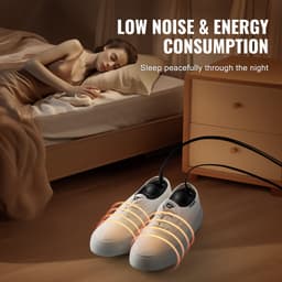 Přenosná sušička na boty, elektrická sušička s UVA lampou, dezodorační sušič/ohřívač na boty s rychlým a rovnoměrným sušením pro bavlněné pantofle, sněhule, kožené boty, plátěné boty, ponožky, v černo-oranžovém provedení - miniatura 9