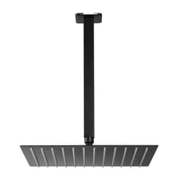 Sada sprchové baterie, sprchový systém s dešťovou hlavicí do koupelny se 10palcovou (25,4 cm) čtvercovou sprchovou hlavicí a ruční sprchou, stropní baterie pro vanu s mosazným ventilem a krytem, matná černá - miniatura 4