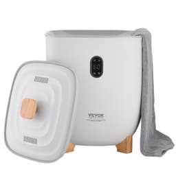 Ohřívač ručníků, 25 l, ohřívač ručníků s LED displejem, velký ohřívač přikrývek do koupelny, časovač a nastavení (20/40/60/90 min), pro lázně, domov, na desku, na podlahu, šedý - miniatura 12