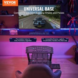 Stojan pro volant Logitech G923/G920/G29, odolný ocelový kokpit pro závodní simulátor Thrustmaster T248P, nastavitelná výška držáku volantu a úhel pedálů, max. zatížení 150 kg, kompaktní - miniatura 6