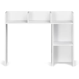 Stolní knihovna, 2patrový organizér na psací stůl, 37,2" x 9,5" x 28,9" kancelářský stojan s dřevěnou vystavovací policí, stolní regál na knihy s protiskluzovými nožkami, do kanceláře, domů a kolejí, bílý - miniatura 12