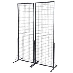 Drátěné stěnové panely 61 x 170,7 cm, věž, 2 balení, vystavovací stojany na mřížkovou stěnu se základnou ve tvaru T, oboustranné mřížkové stěnové panely pro prezentaci uměleckých řemesel, detailní vystavení s přídavnými klipy a háčky - miniatura 3