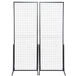 Drátěné stěnové panely 61 x 170,7 cm, věž, 2 balení, vystavovací stojany na mřížkovou stěnu se základnou ve tvaru T, oboustranné mřížkové stěnové panely pro prezentaci uměleckých řemesel, detailní vystavení s přídavnými klipy a háčky - miniatura 4