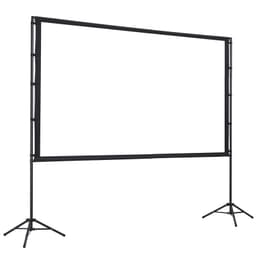 Projekční plátno se stojanem, 100palcové projekční plátno se širokým pozorovacím úhlem 160° pro vnitřní i venkovní použití, 16:9 4K HD, bez záhybů, přenosné, dvojitý stativ s přepravní taškou, pro filmové projekce v domácím kině - miniatura 3