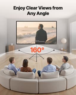 Projekční plátno se stojanem, 80palcové projekční plátno se širokým pozorovacím úhlem 160° pro vnitřní i venkovní použití, 16:9 4K HD, bez záhybů, přenosné, stativ s přepravní taškou, pro domácí kino, kancelář, prezentace - miniatura 11