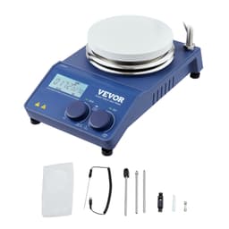 Topná deska s magnetickým míchadlem, max. 340 °C / 644 °F, 0–1500 ot./min. Topná deska s magnetickým míchadlem, 20l topná deska s LED displejem, stojanem a míchadly v balení, topný výkon 650 W - miniatura 12