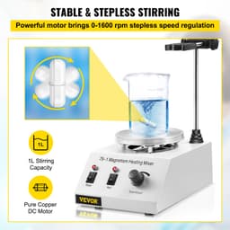 Laboratorní magnetické míchadlo s topnou deskou 1 l, s regulací otáček, 25 W - miniatura 8