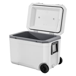 Přenosná turistická lednice, 45 l chladicí box na kolečkách se systémem udržení ledu, odolná madla a držák na nápoje, lehký, pevný, izolovaný přenosný chladicí box, vhodný na rodinné pikniky a dlouhé cesty - miniatura 3