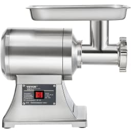 Komerční mlýnek na maso 8500 W z nerezové oceli, 204,1 kg, s řezacím nožem a deskou na plnění klobás - miniatura 5
