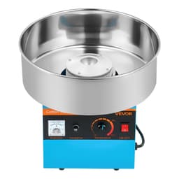 Komerční elektrický stroj na cukrovou vatu 1000 W, snadné použití, s nerezovou miskou o průměru 38 cm a lopatkou, na výrobu tvrdých cukrovinek pro domácí dětské narozeniny a rodinné oslavy, modrý - miniatura 3