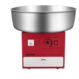 Elektrický stroj na cukrovou vatu, 1000 W, komerční stroj s nerezovou miskou o průměru 52 cm, lopatka na cukr a zásuvka, snadné použití doma, ideální na dětské narozeniny a rodinné oslavy, červený - miniatura 3