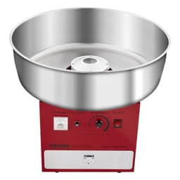 Elektrický stroj na cukrovou vatu, 1000 W, komerční stroj s nerezovou miskou o průměru 52 cm, lopatka na cukr a zásuvka, snadné použití doma, ideální na dětské narozeniny a rodinné oslavy, červený - miniatura 4