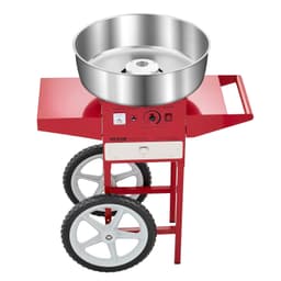 Elektrický stroj na cukrovou vatu s vozíkem, komerční stroj 1000 W s nerezovou miskou o průměru 52 cm, lopatka na cukr a zásuvka, snadné použití doma, na dětské narozeniny a rodinné oslavy, červený - miniatura 4