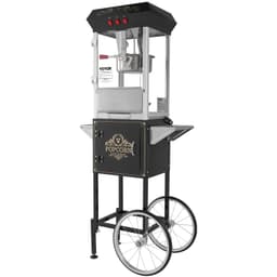 Popcornovač s vozíkem, 850 W, kotlík 8 uncí, připraví 48 šálků na dávku, popcornovač s tvrzeným sklem, obsahuje 4 ovládací knoflíky, v kinovém stylu, černý - miniatura 5