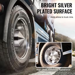 Krytky kol zadní nápravy, kryt nápravy s hroty pro nákladní vůz, kryty matic kol z ABS s galvanickým povlakem, odolné proti korozi, univerzální, včetně montážního nářadí, kompletní sada krytů nápravy - miniatura 7