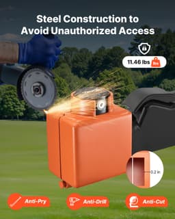 Zámek příruby spojky, pasuje na spojky Demco s litou hlavou o průměru 50,6 a 58,6 mm, zámek závěsu přívěsu s 3 klíči, zajišťuje bezpečnostní řetězy, odolný proti rzi, proti krádeži zámek přívěsu pro karavany a lodě - miniatura 7